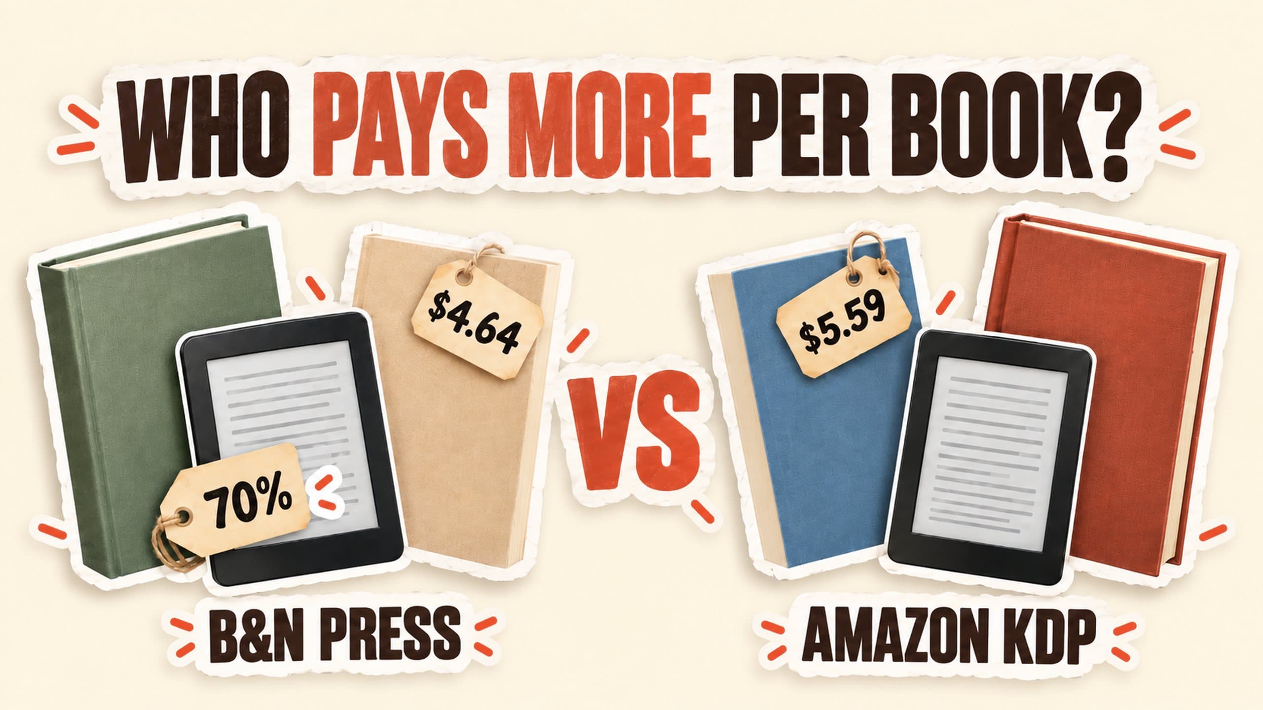 Self-Publishing: Barnes & Noble Press Next to Amazon KDP, Royalty by Royalty