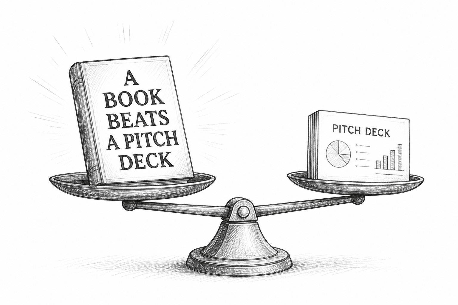 A Book Beats a Pitch Deck
