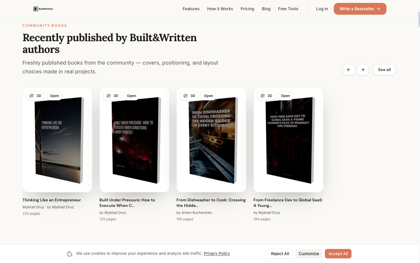 Real coaching and business books published with Built&Written