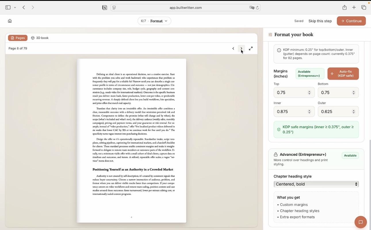 Wren in Built&Written checking a chapter's claims against the author's own material