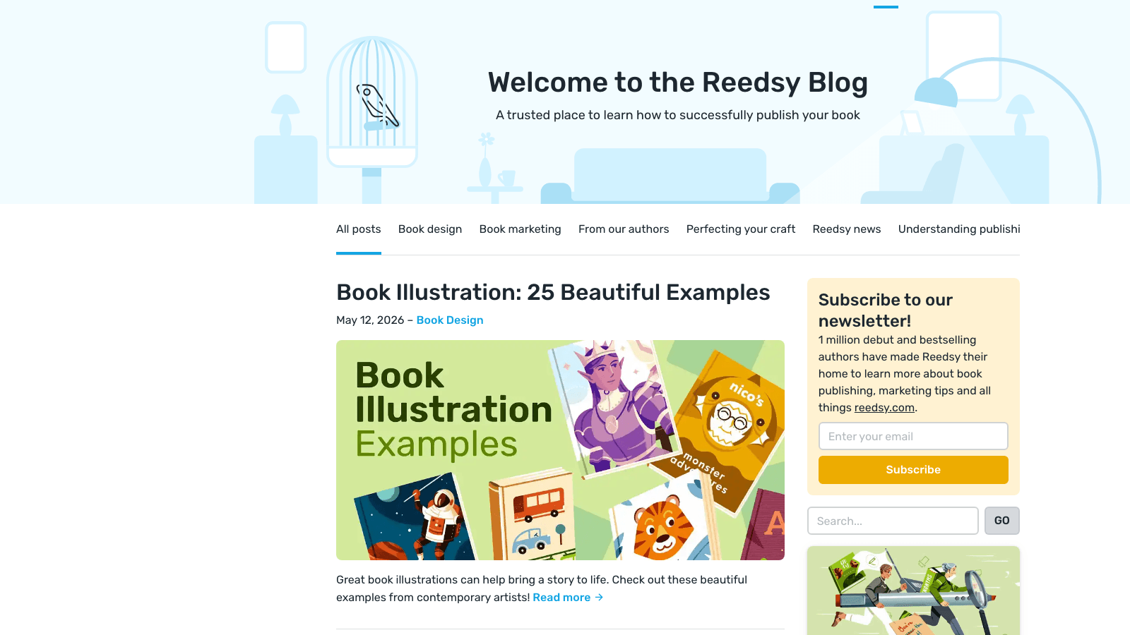 Reedsy blog page explaining ghostwriting rates and how to find a ghostwriter for hire in 2026