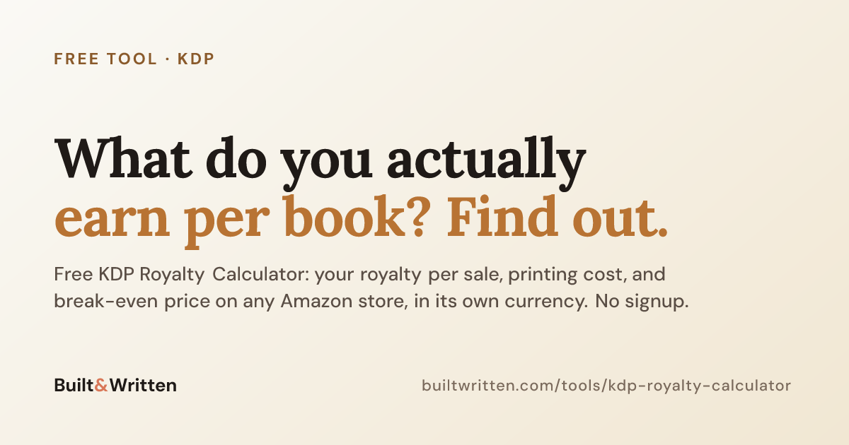 Free KDP Royalty Calculator — Amazon Paperback & Kindle Profit